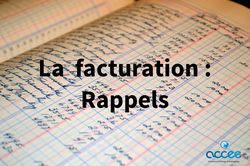 La facturation : Rappels La facturation : Rappels