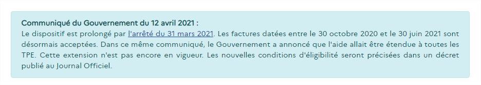 Communiqué du gouvernement du 12 Avril 2021